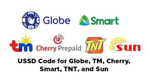 USSD Code For Globe, TM, Cherry, Smart, TNT and .